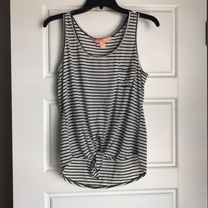 black and white striped tank top